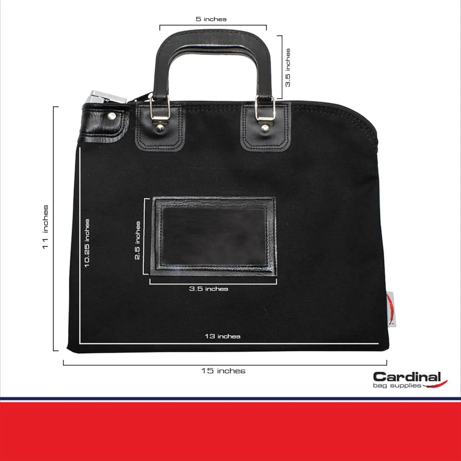 Fire Resistant Security Money Bag with Lock, 15 x 11 Inch (Black)