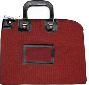Fire Resistant Security Money Bag with Lock, 15 x 11 Inch (Burgundy)