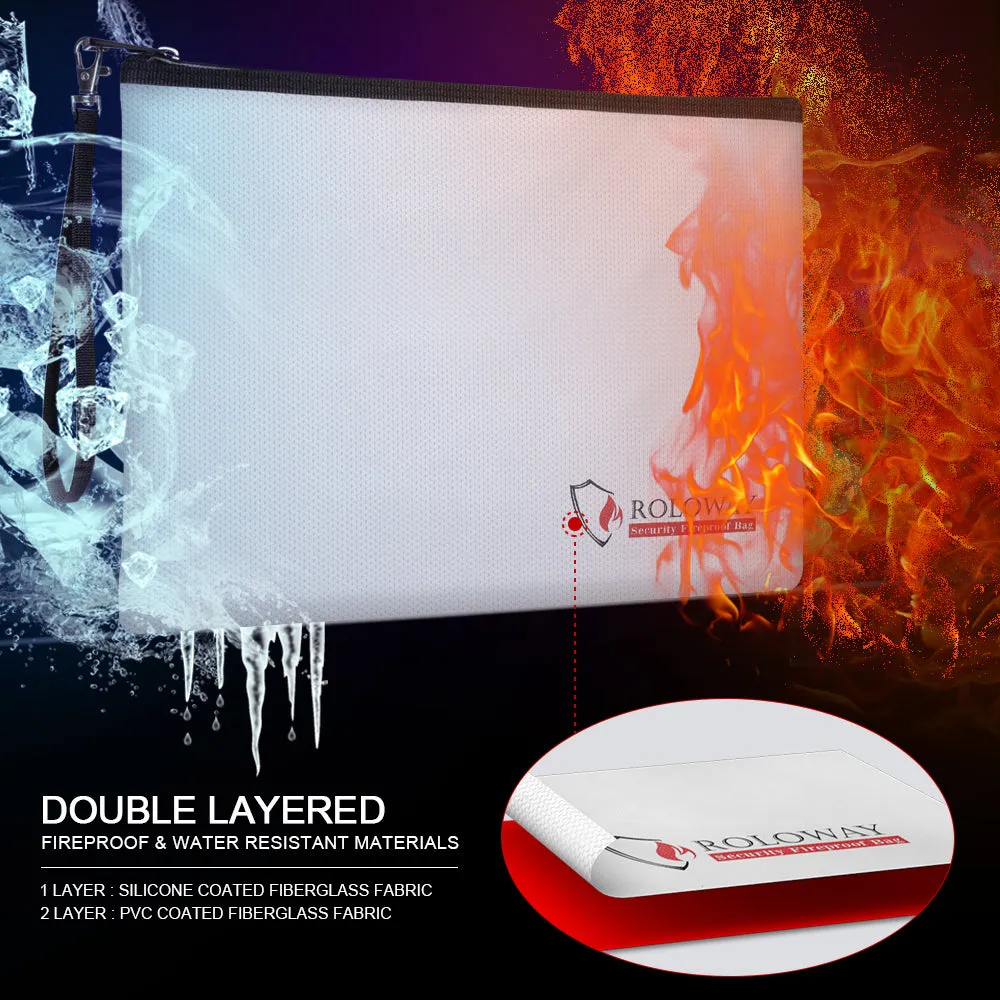 Fireproof Clutch | Black & Sliver | L