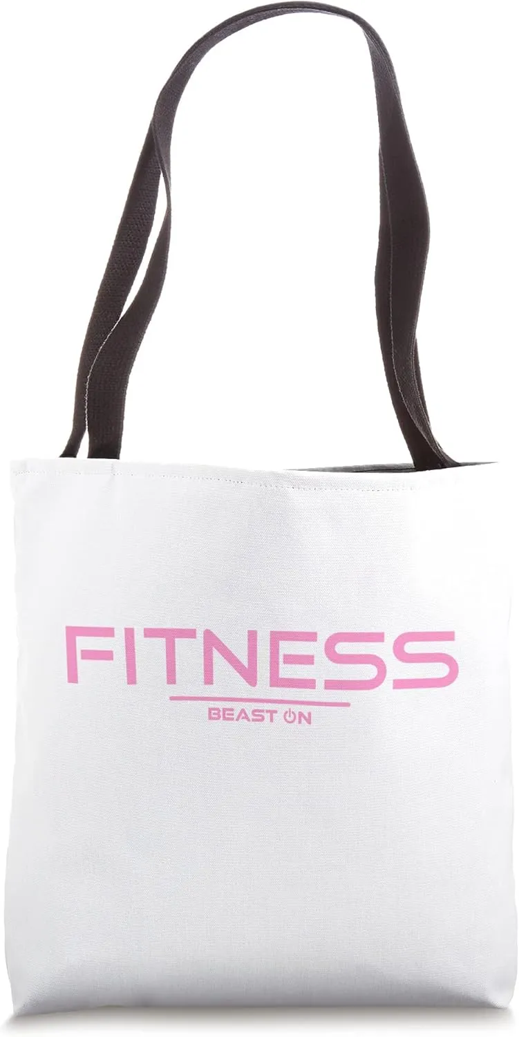 Fitness Pink Font Colour Fitness Motivation Gym Sayings Tote Bag