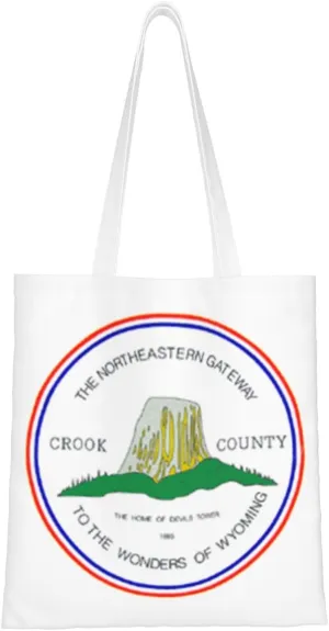 Flag Of Crook County, Wyoming Tote Bag for Women Canvas Shopping Bags Reusable Large Capacity Casual Shoulder Handbags Grocery Bags DIY Gift Bags