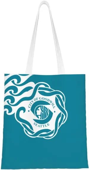 Flag Of Seattle Tote Bag for Women Canvas Shopping Bags Reusable Beach Bag Grocery Bags Tote Shoulder Bag Gift Bags