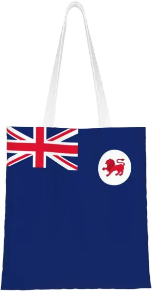Flag of Tasmania Tote Bag for Women Canvas Shopping Bags Reusable Large Capacity Casual Shoulder Handbags Grocery Bags DIY Gift Bags