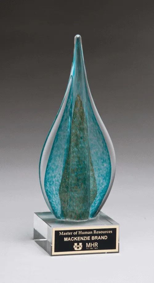 Flame Shaped Art Glass Award