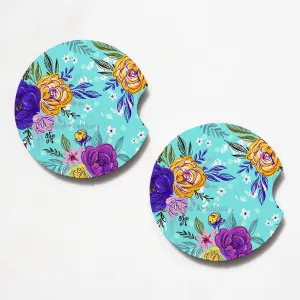 Floral 2.75" Car Coasters