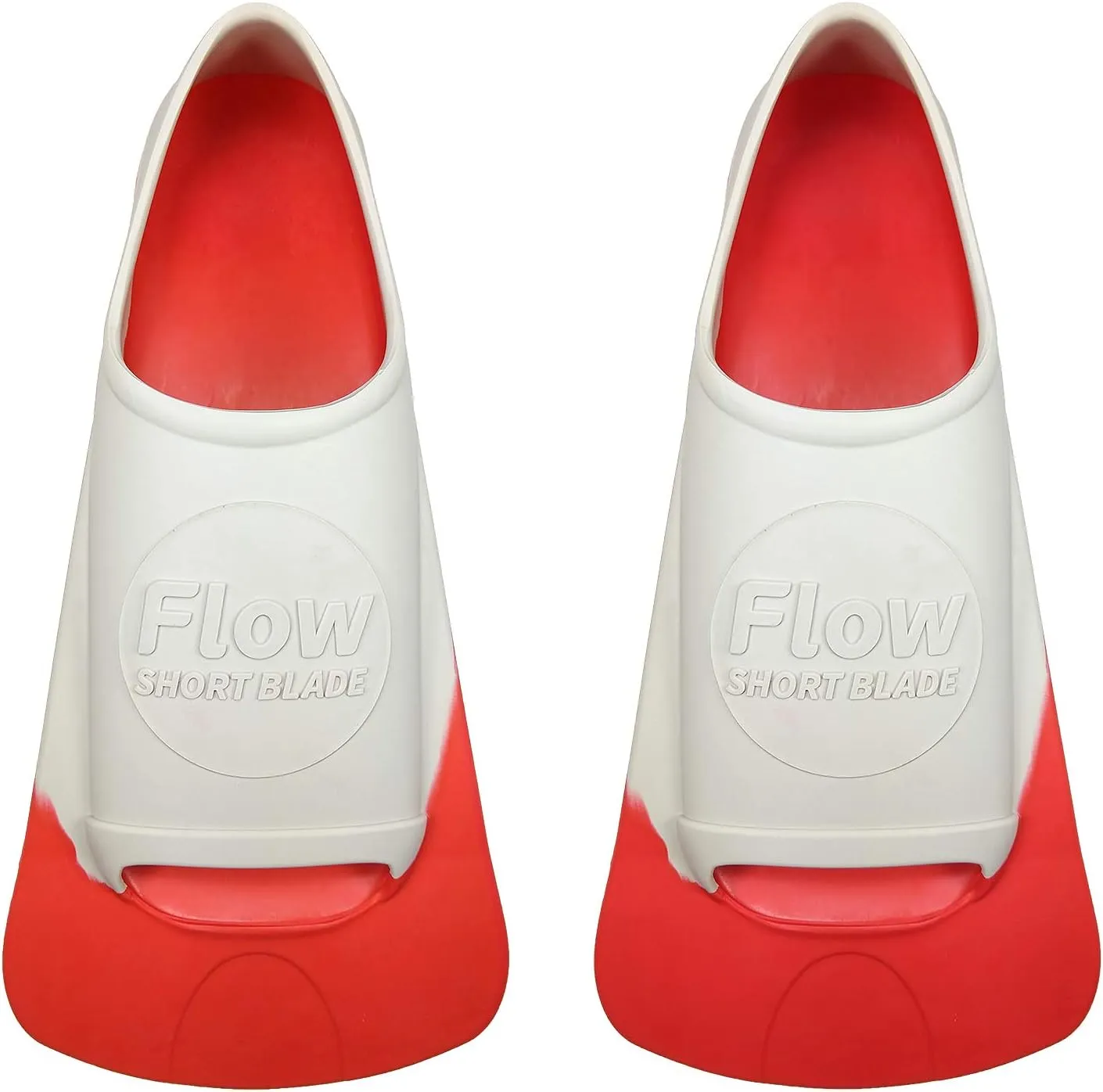 Flow Premium Rubber Short Blade Fins for Swim and Lap Training - Youth Sizes for Kids, Young Men, and Women