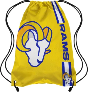 FOCO Los Angeles Rams NFL Alternate Color Big Logo Drawstring Backpack - Yellow