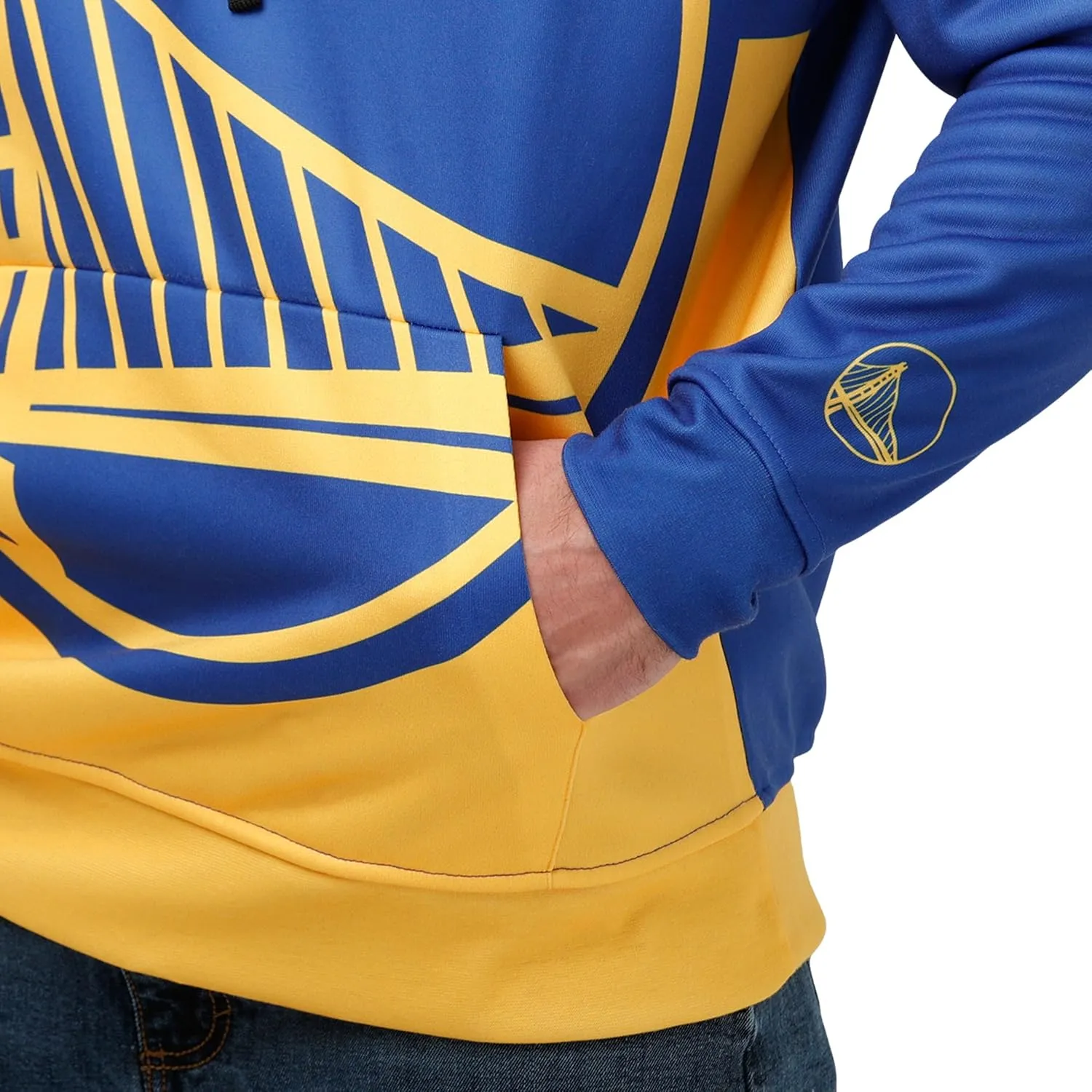 FOCO Men's NBA Team Logo Fashion Long Sleeve Pullover Hoodie