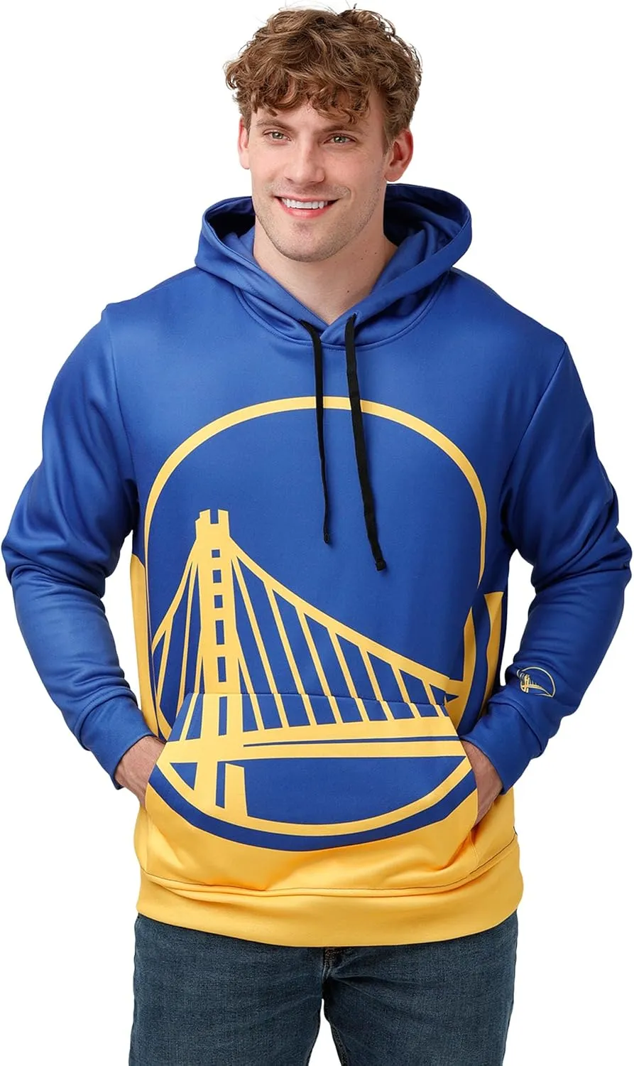 FOCO Men's NBA Team Logo Fashion Long Sleeve Pullover Hoodie
