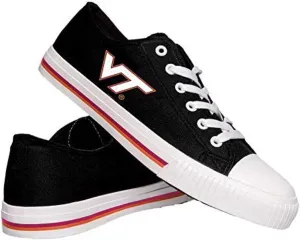 FOCO Men's NCAA College Low Top Big Logo Canvas Sneakers Shoes LSU Tigers Shoes-7/XS