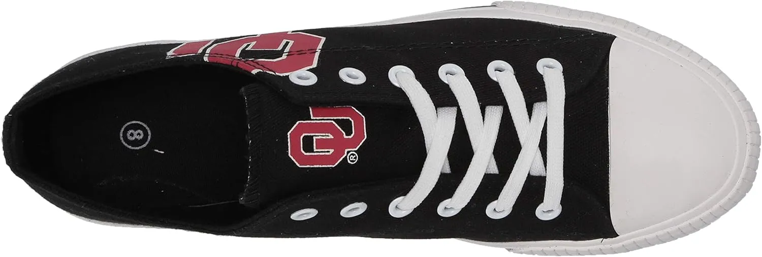 FOCO Men's NCAA College Low Top Big Logo Canvas Sneakers Shoes LSU Tigers Shoes-7/XS