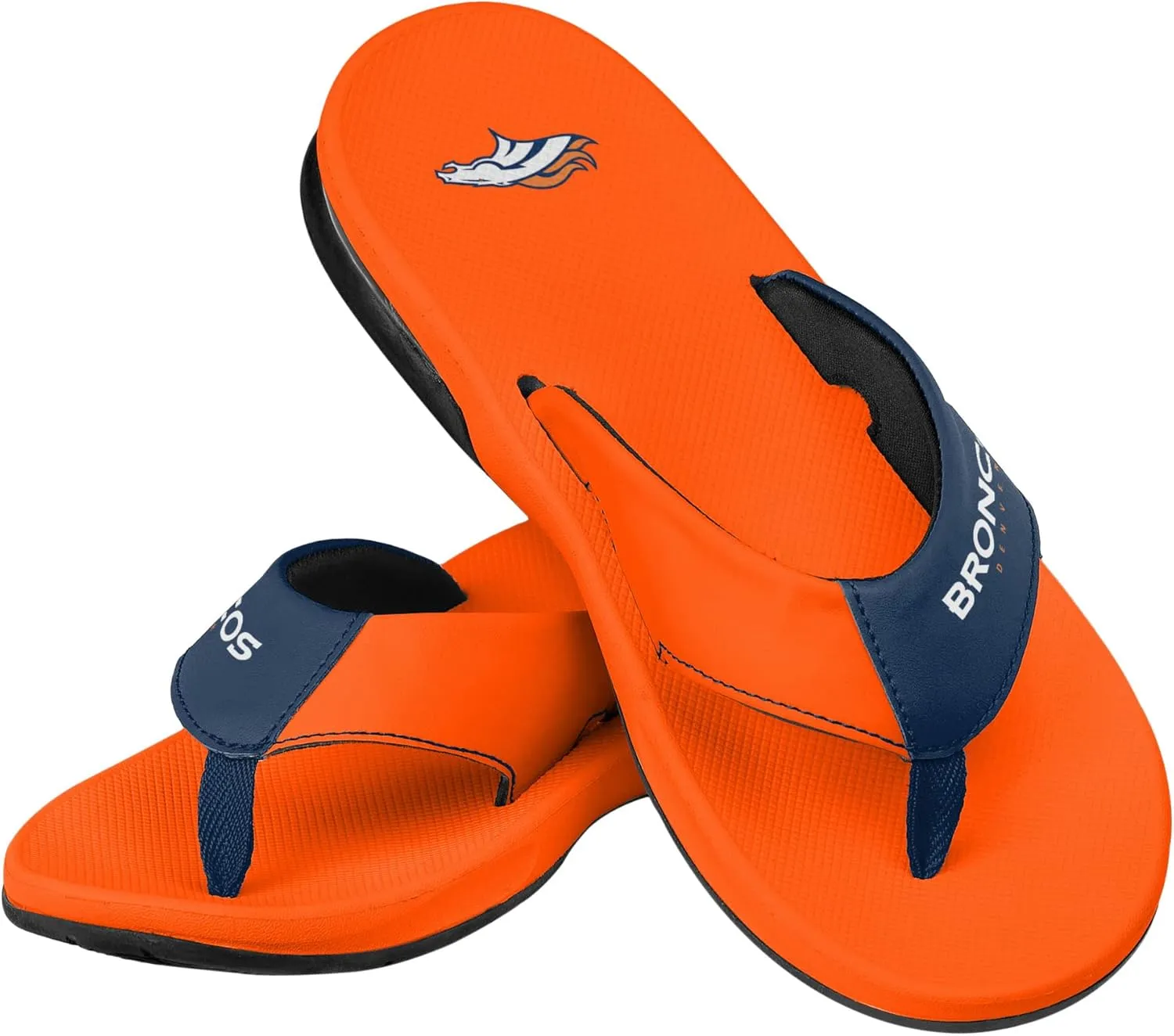 FOCO Men's NFL Logo Team Color Contour Sandals Flip Flops