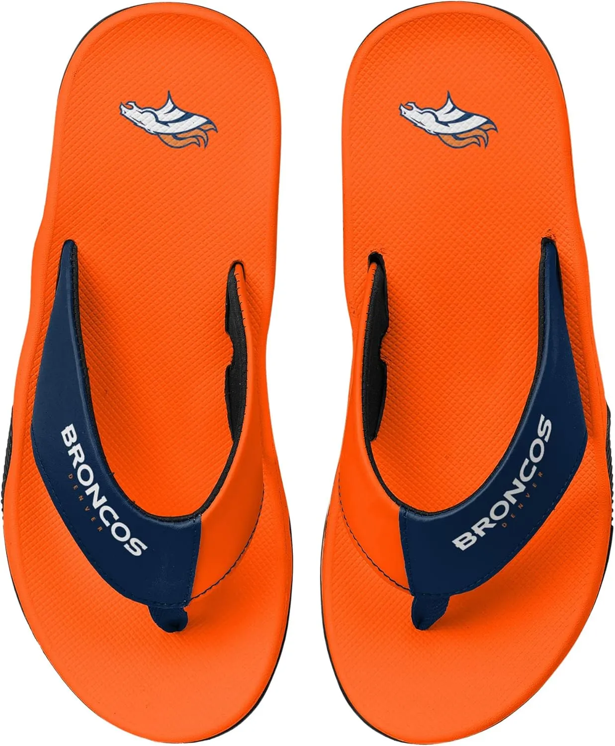 FOCO Men's NFL Logo Team Color Contour Sandals Flip Flops