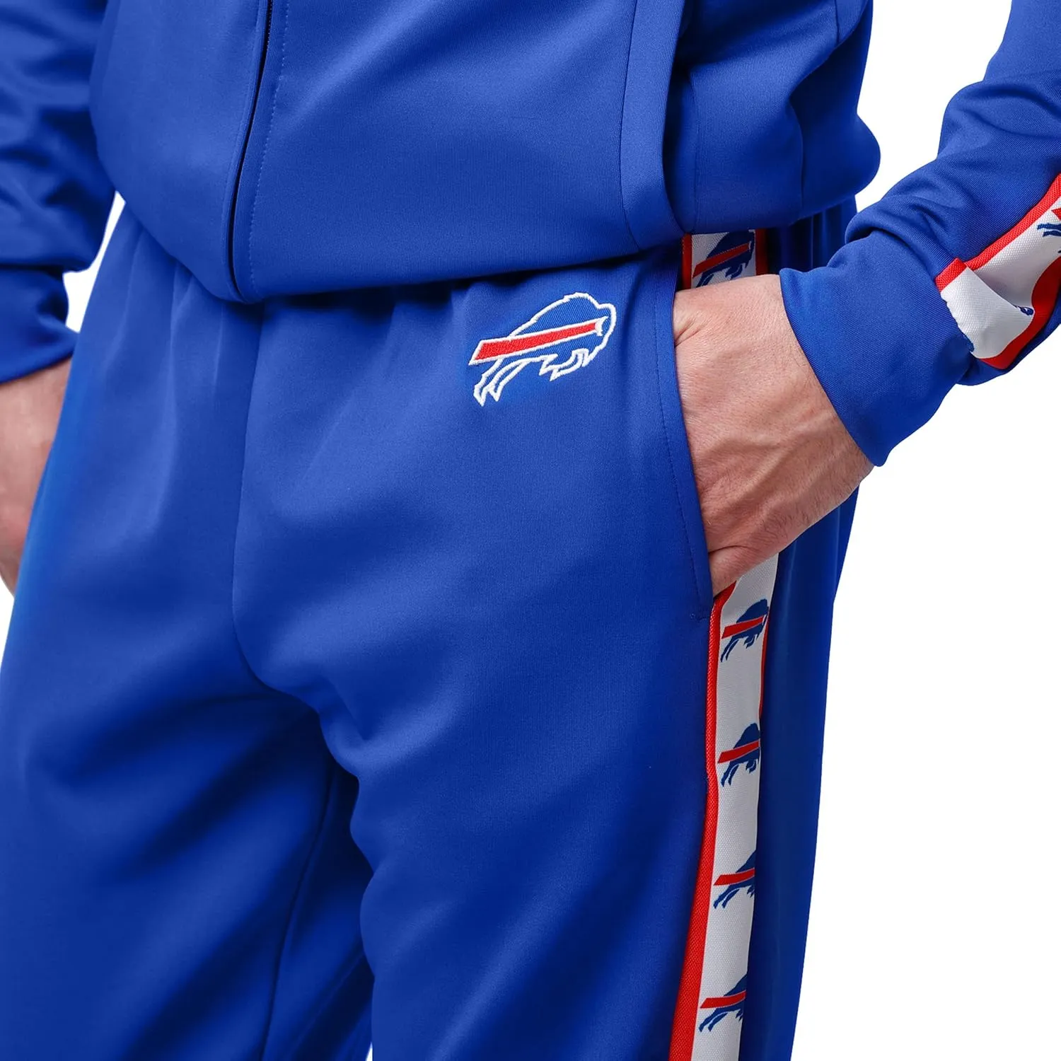 FOCO Men's NFL Team Color Stripe Logo Track Suit