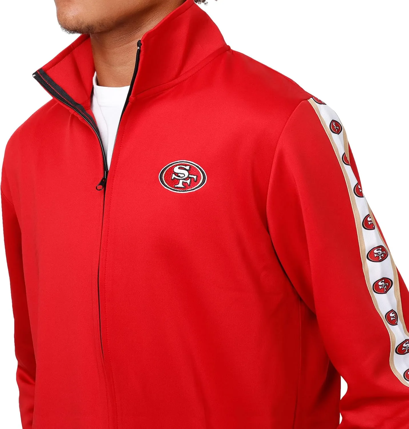 FOCO Men's NFL Team Color Stripe Logo Track Suit