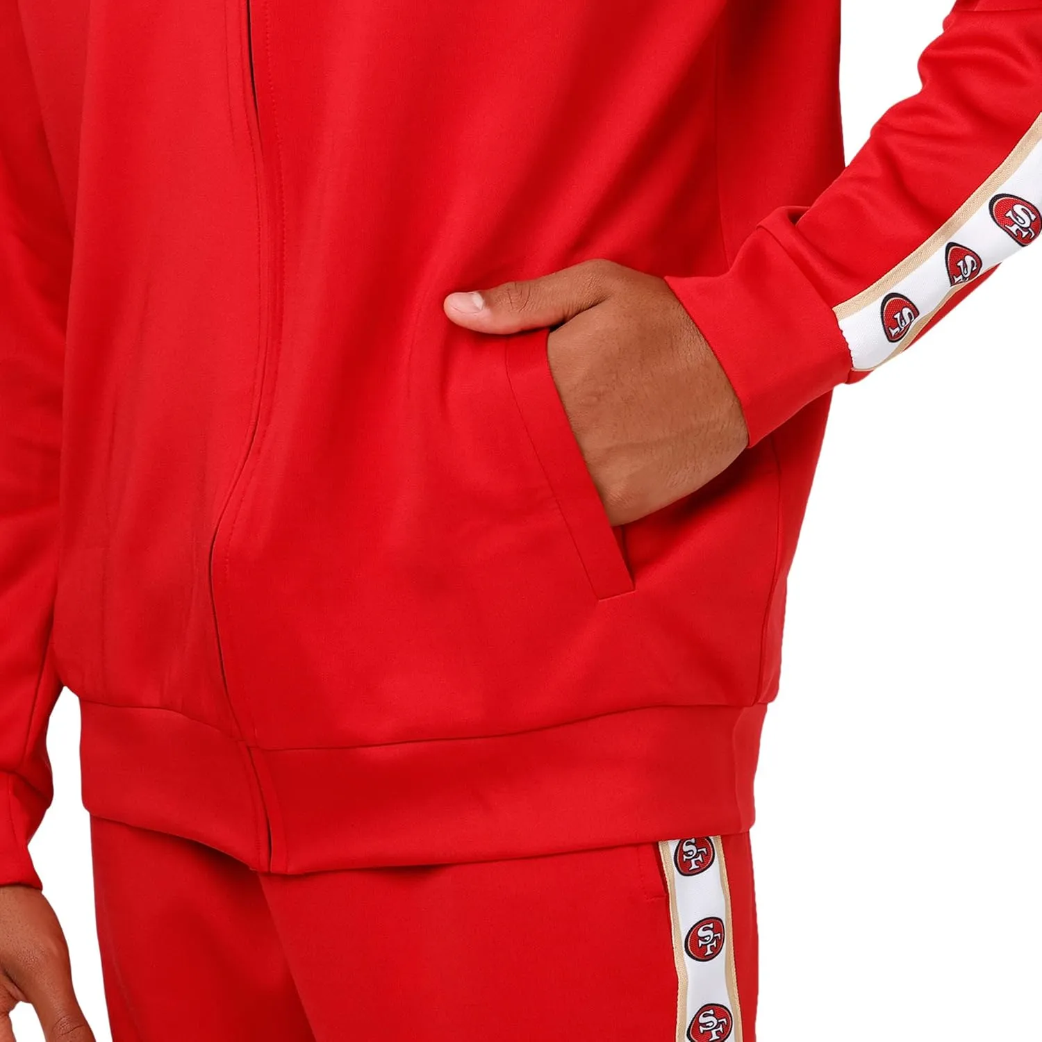 FOCO Men's NFL Team Color Stripe Logo Track Suit