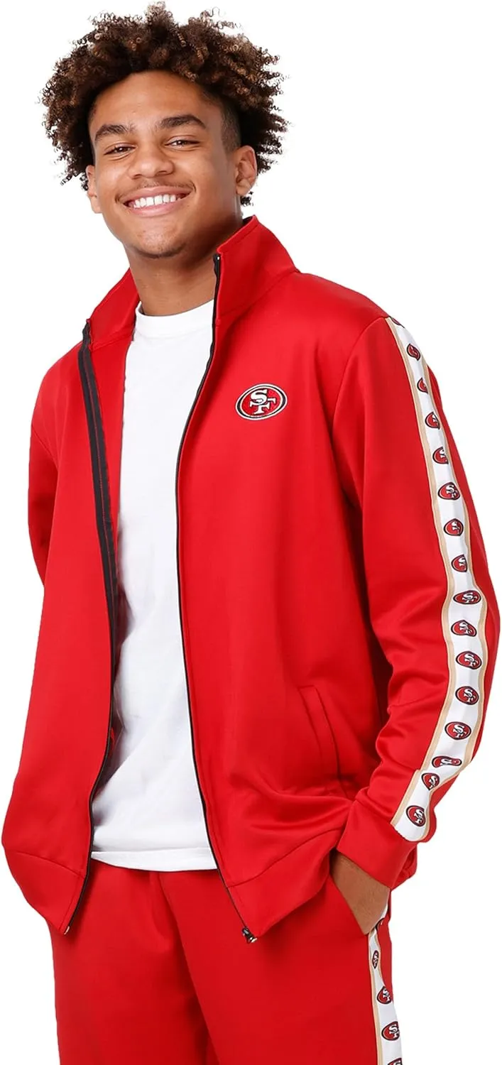 FOCO Men's NFL Team Color Stripe Logo Track Suit