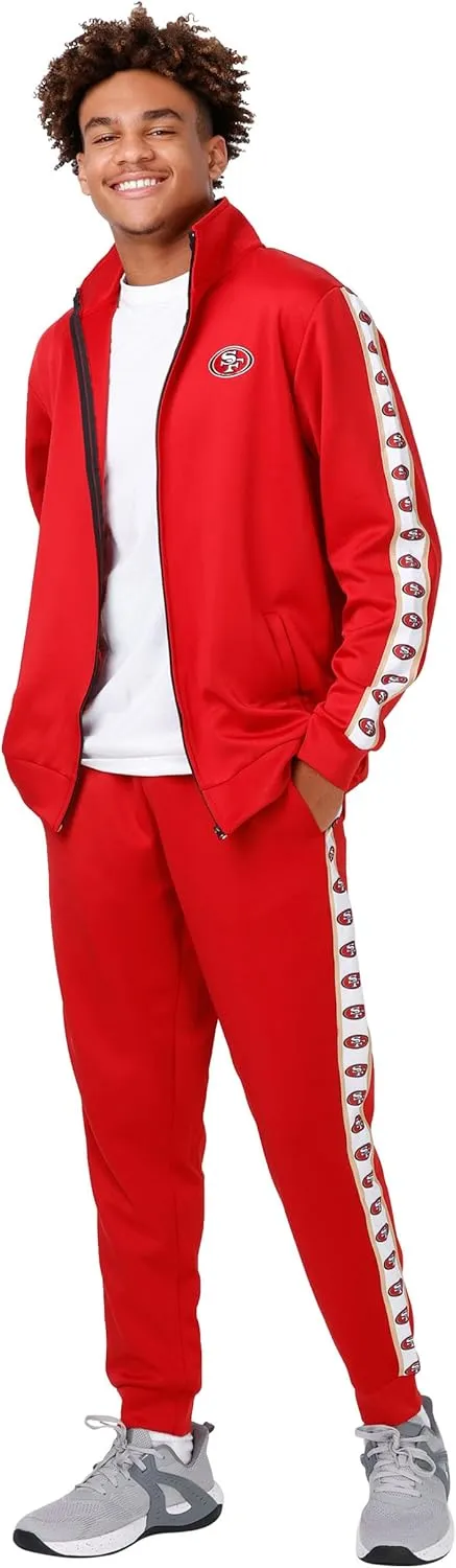 FOCO Men's NFL Team Color Stripe Logo Track Suit