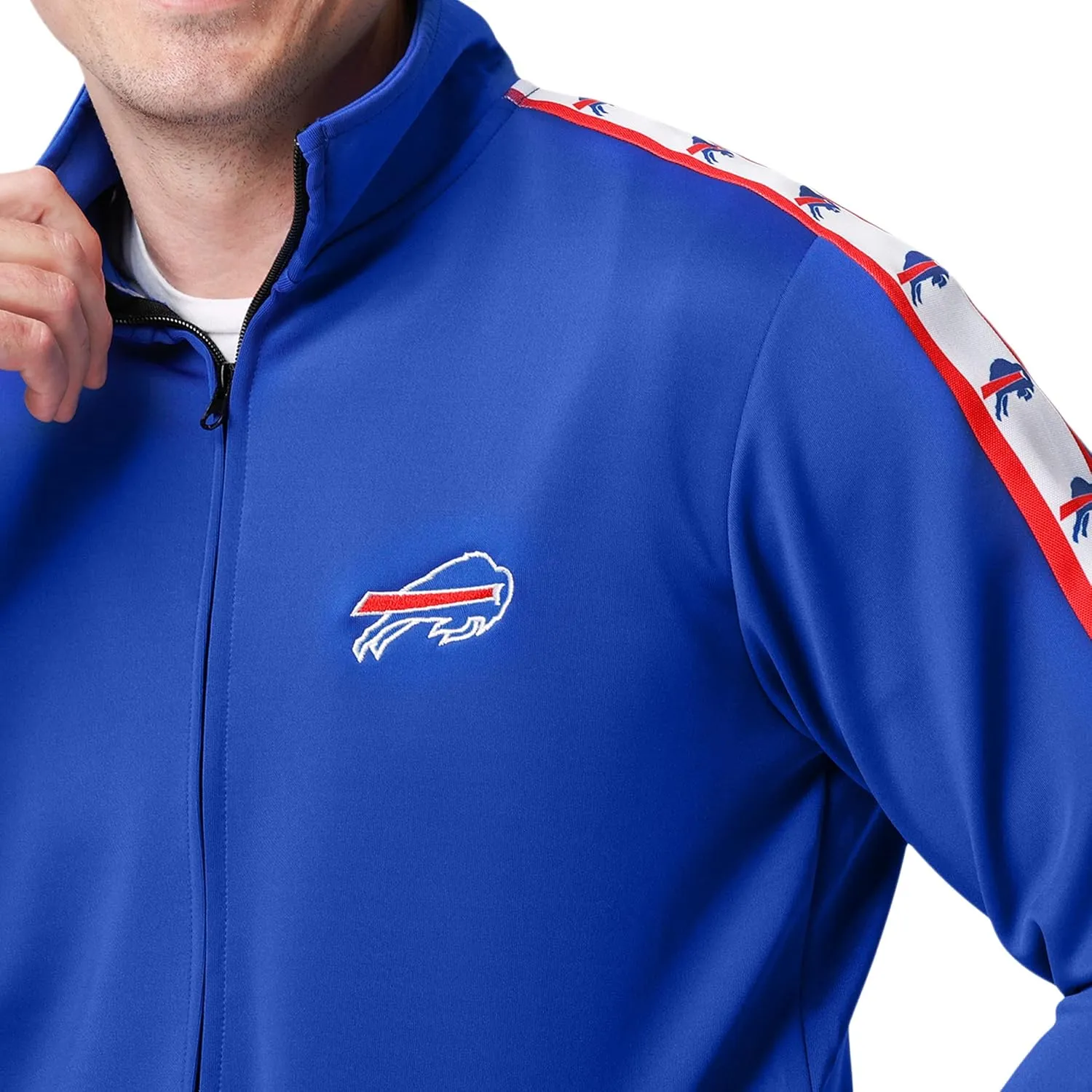 FOCO Men's NFL Team Color Stripe Logo Track Suit