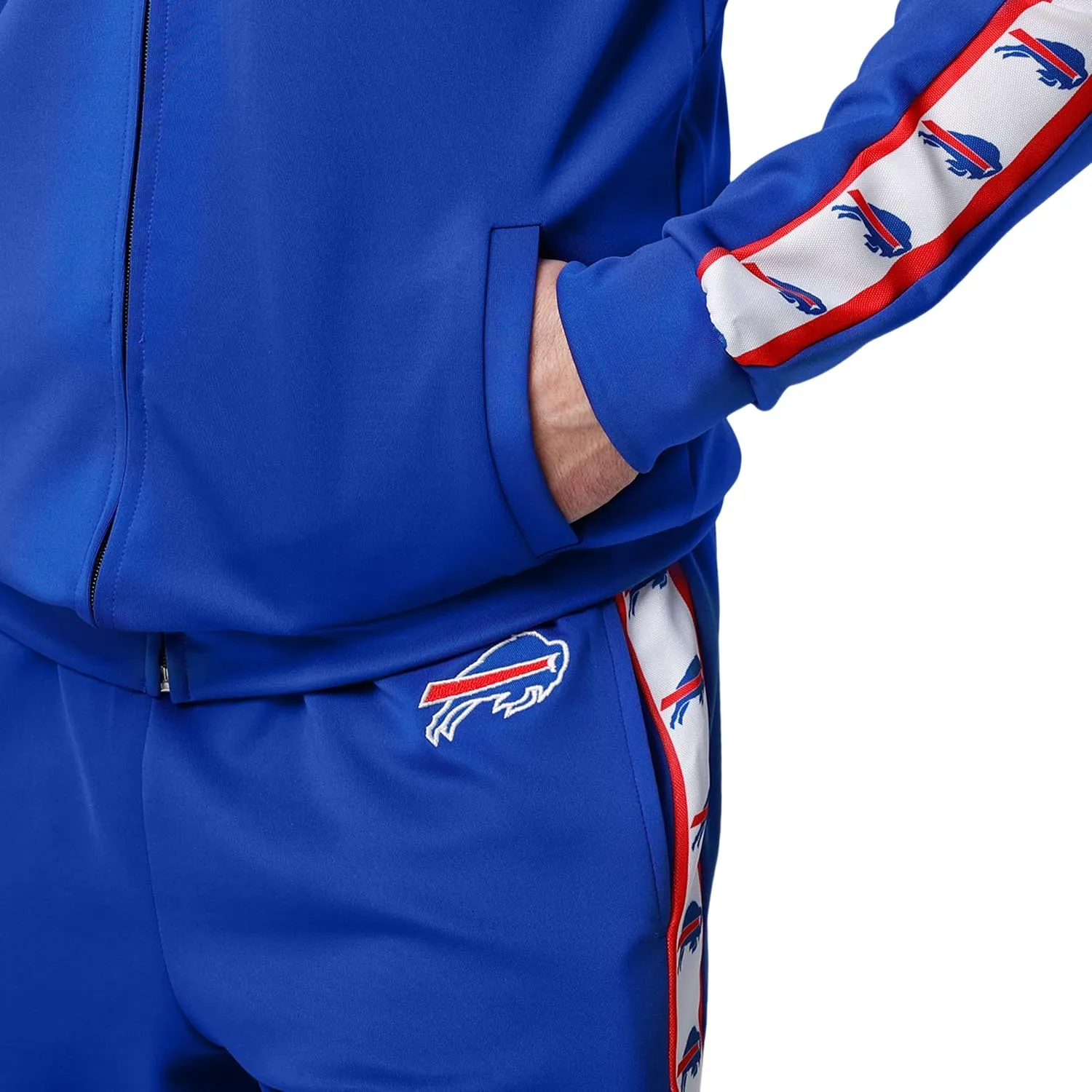 FOCO Men's NFL Team Color Stripe Logo Track Suit