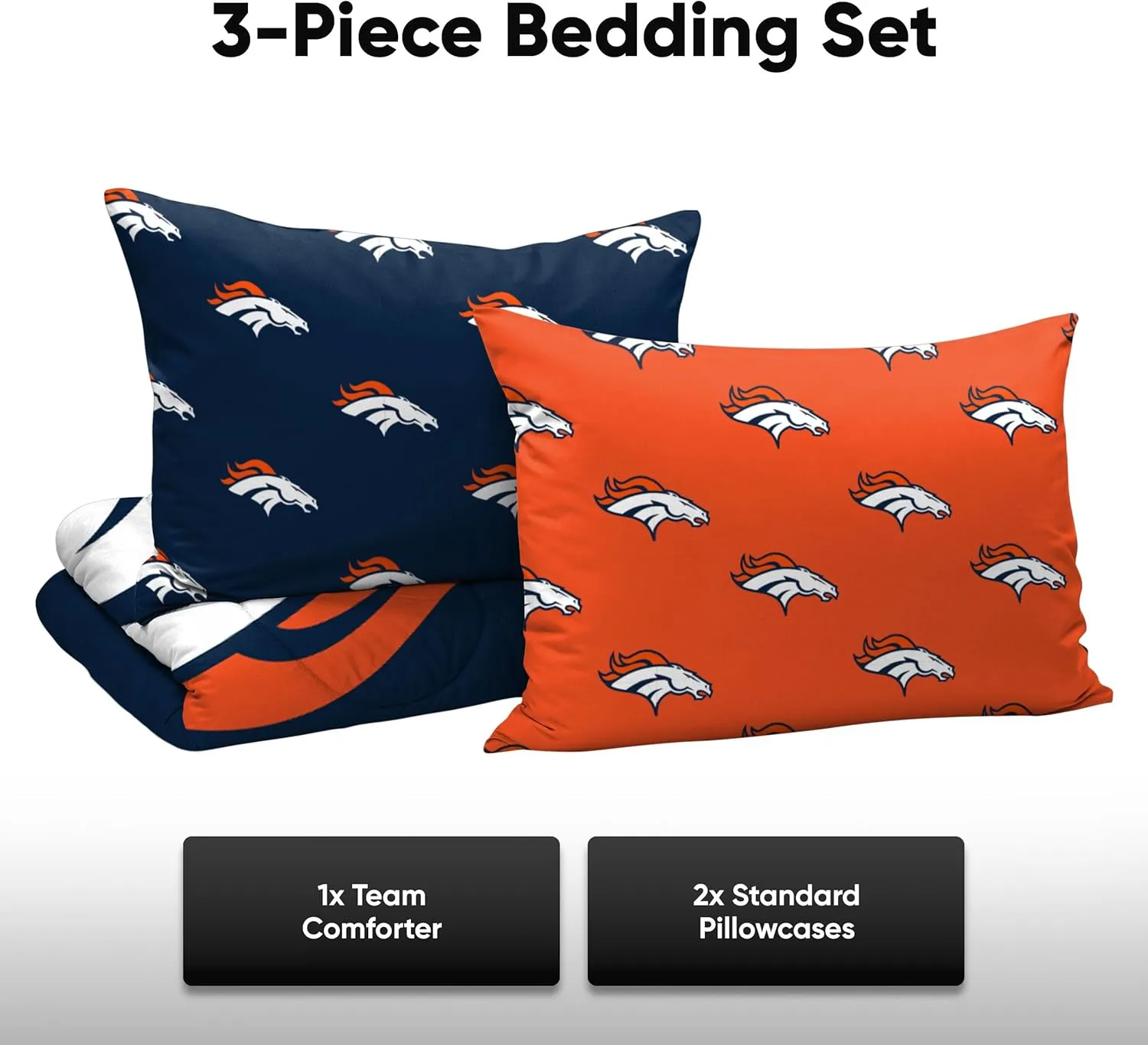 FOCO Miami Dolphins NFL Team Color Bed In a Bag Comforter Bedding 3 Piece Twin Set