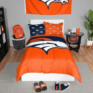 FOCO Miami Dolphins NFL Team Color Bed In a Bag Comforter Bedding 3 Piece Twin Set