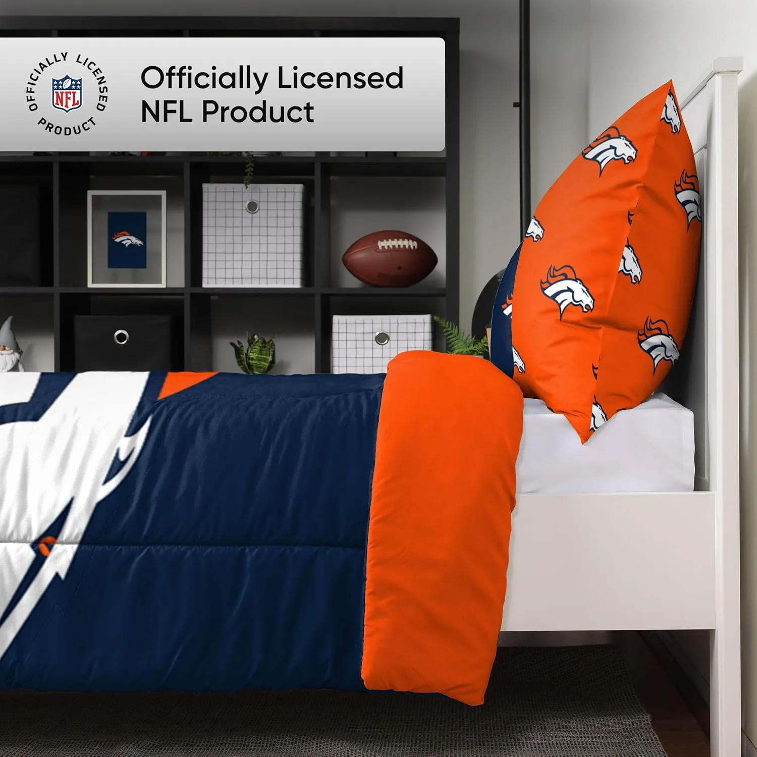 FOCO Miami Dolphins NFL Team Color Bed In a Bag Comforter Bedding 3 Piece Twin Set