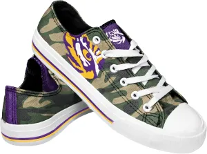 FOCO NCAA Womens NCAA College Team Logo Fashion Low Top Canvas Sneakers Shoes