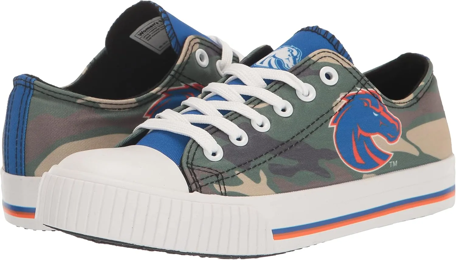 FOCO NCAA Womens NCAA College Team Logo Fashion Low Top Canvas Sneakers Shoes