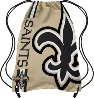 FOCO New Orleans Saints NFL Alternate Color Big Logo Drawstring Backpack - Gold