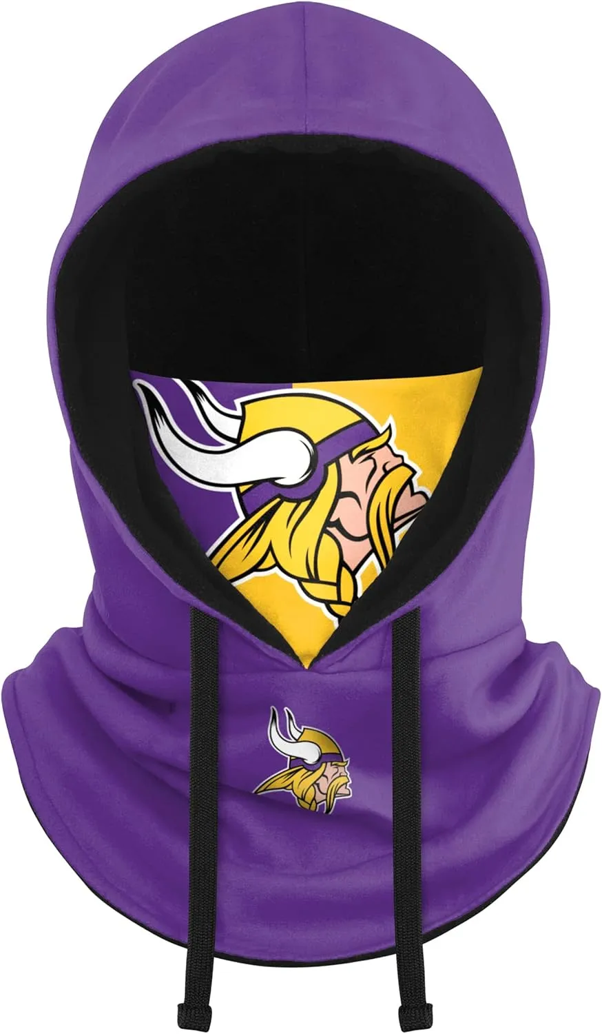 FOCO NFL Logo Team Color Drawstring Winter Cap Hooded Gaiter Balaclava Face Cover