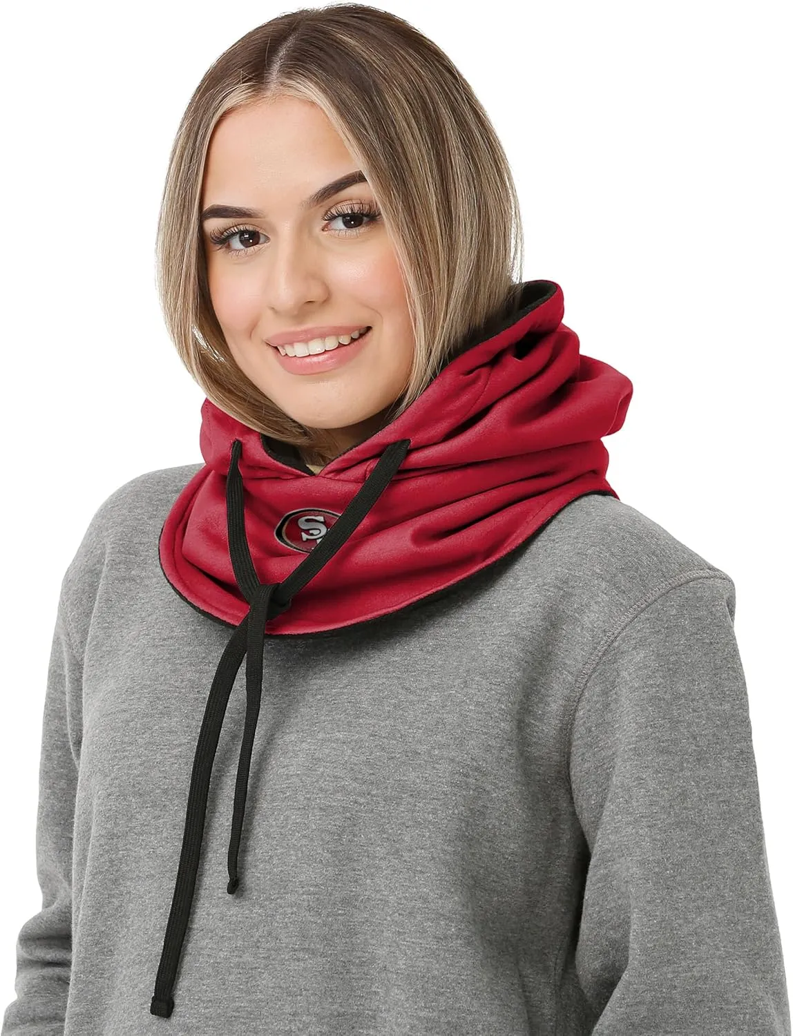 FOCO NFL Logo Team Color Drawstring Winter Cap Hooded Gaiter Balaclava Face Cover