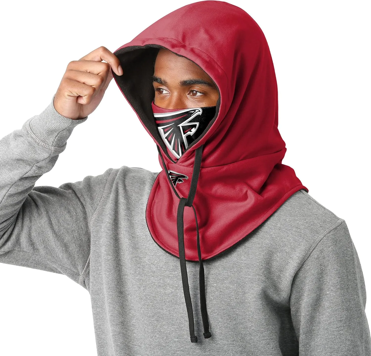 FOCO NFL Logo Team Color Drawstring Winter Cap Hooded Gaiter Balaclava Face Cover