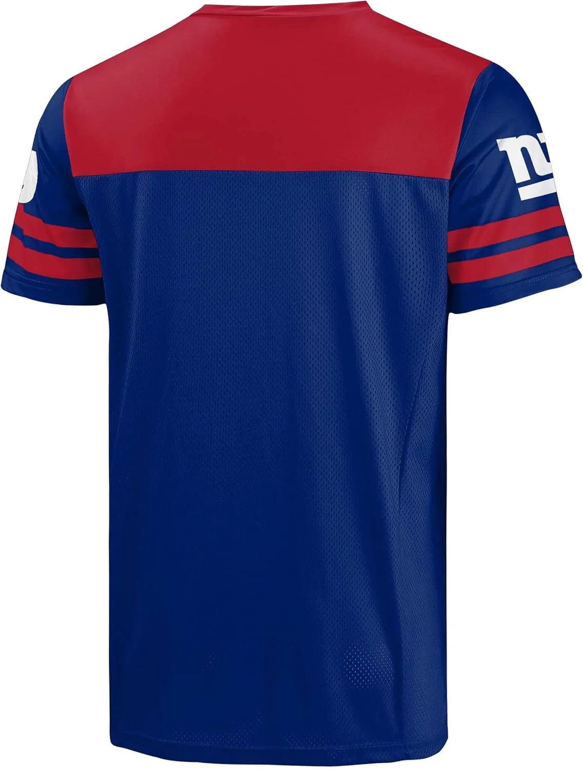 FOCO NFL Men's Officially Licensed Primary Logo Team Color Wordmark Game Day V-Neck Football Jersey