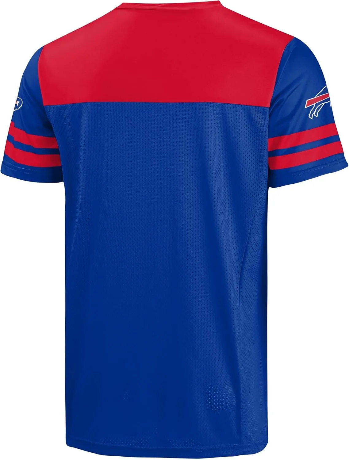 FOCO NFL Men's Officially Licensed Primary Logo Team Color Wordmark Game Day V-Neck Football Jersey