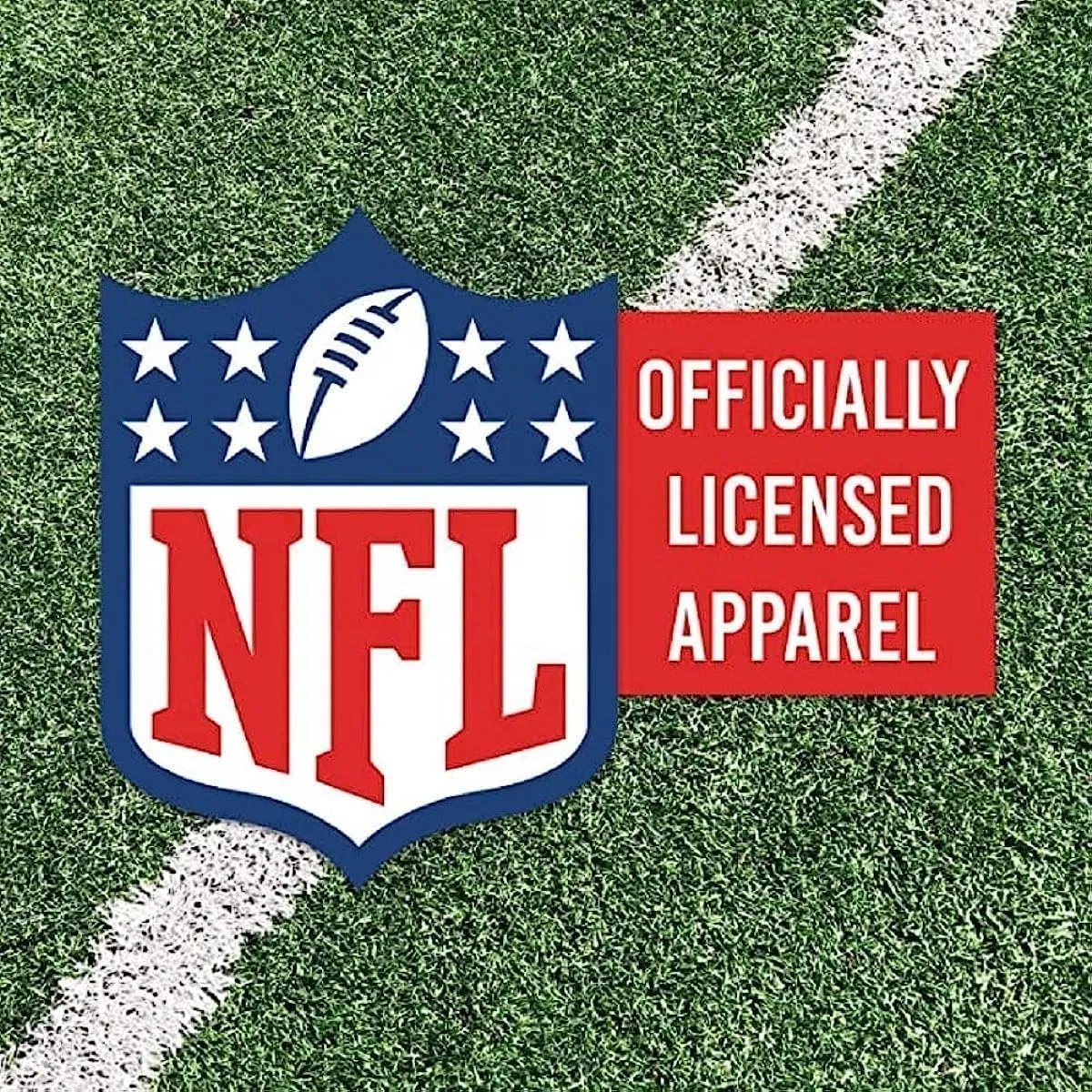 FOCO NFL Men's Officially Licensed Primary Logo Team Color Wordmark Game Day V-Neck Football Jersey
