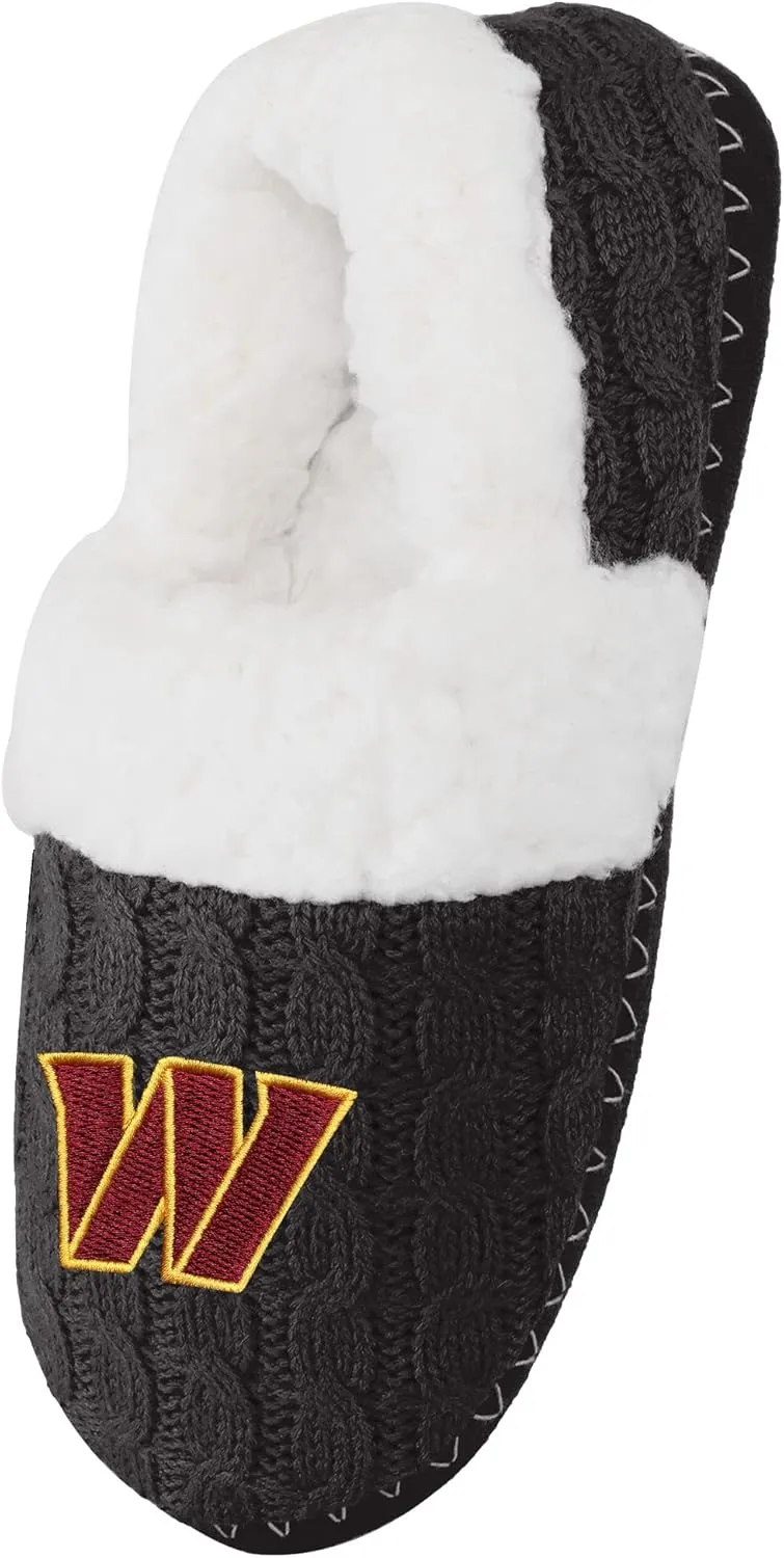 FOCO NFL Womens NFL Team Color Moccasin Slippers