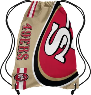 FOCO San Francisco 49ers NFL Alternate Color Big Logo Drawstring Backpack - Gold