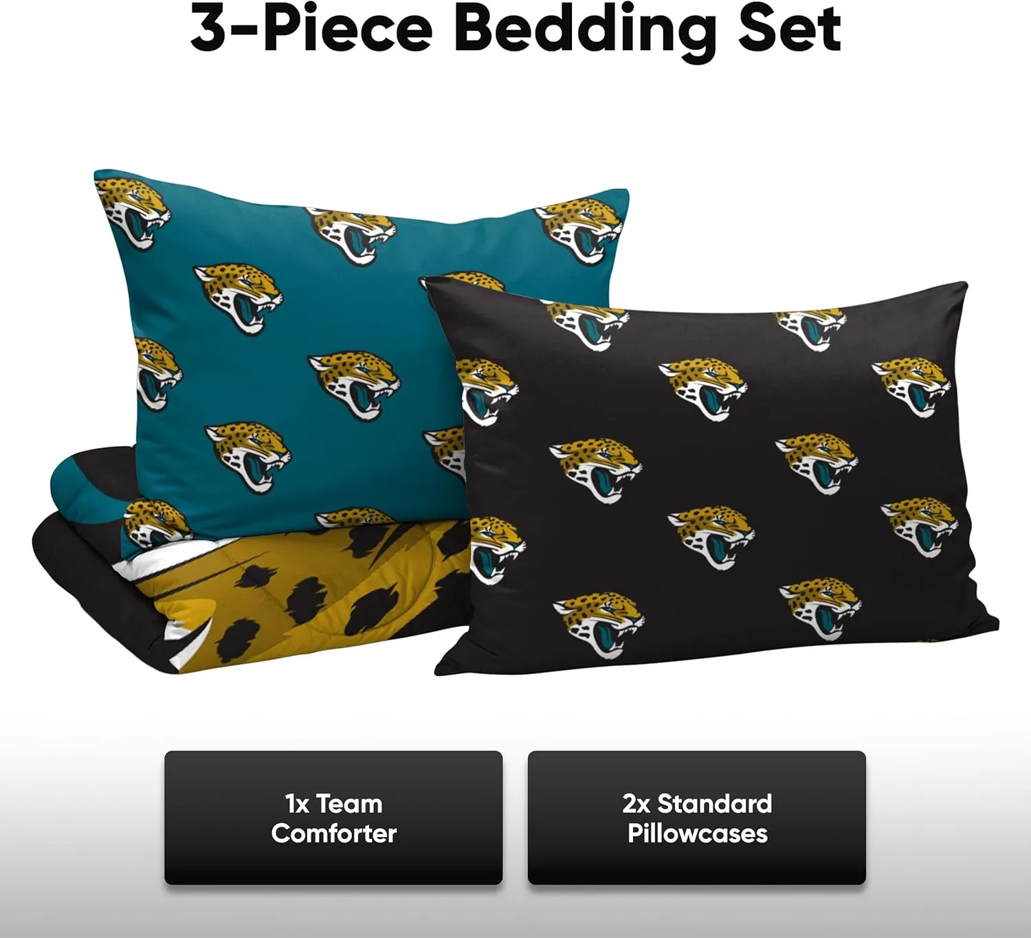 FOCO Seattle Seahawks NFL Team Color Bed In a Bag Comforter Bedding 3 Piece Full Set