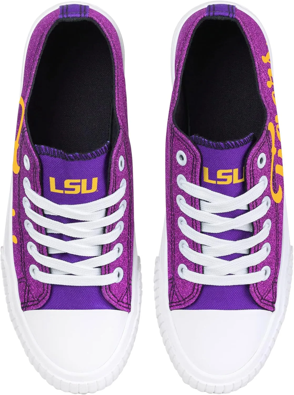 FOCO Women's NCAA College Team Logo Fashion Low Top Canvas Sneakers Shoes