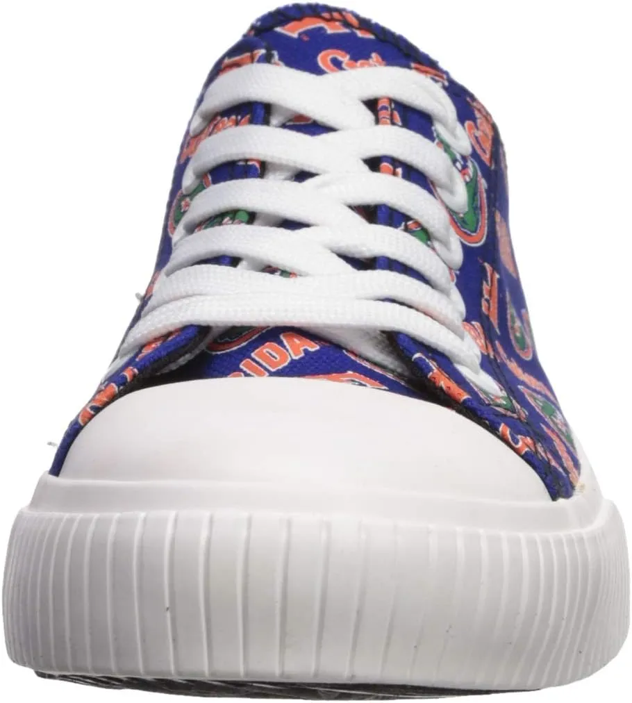 FOCO Women's NCAA College Team Logo Fashion Low Top Canvas Sneakers Shoes