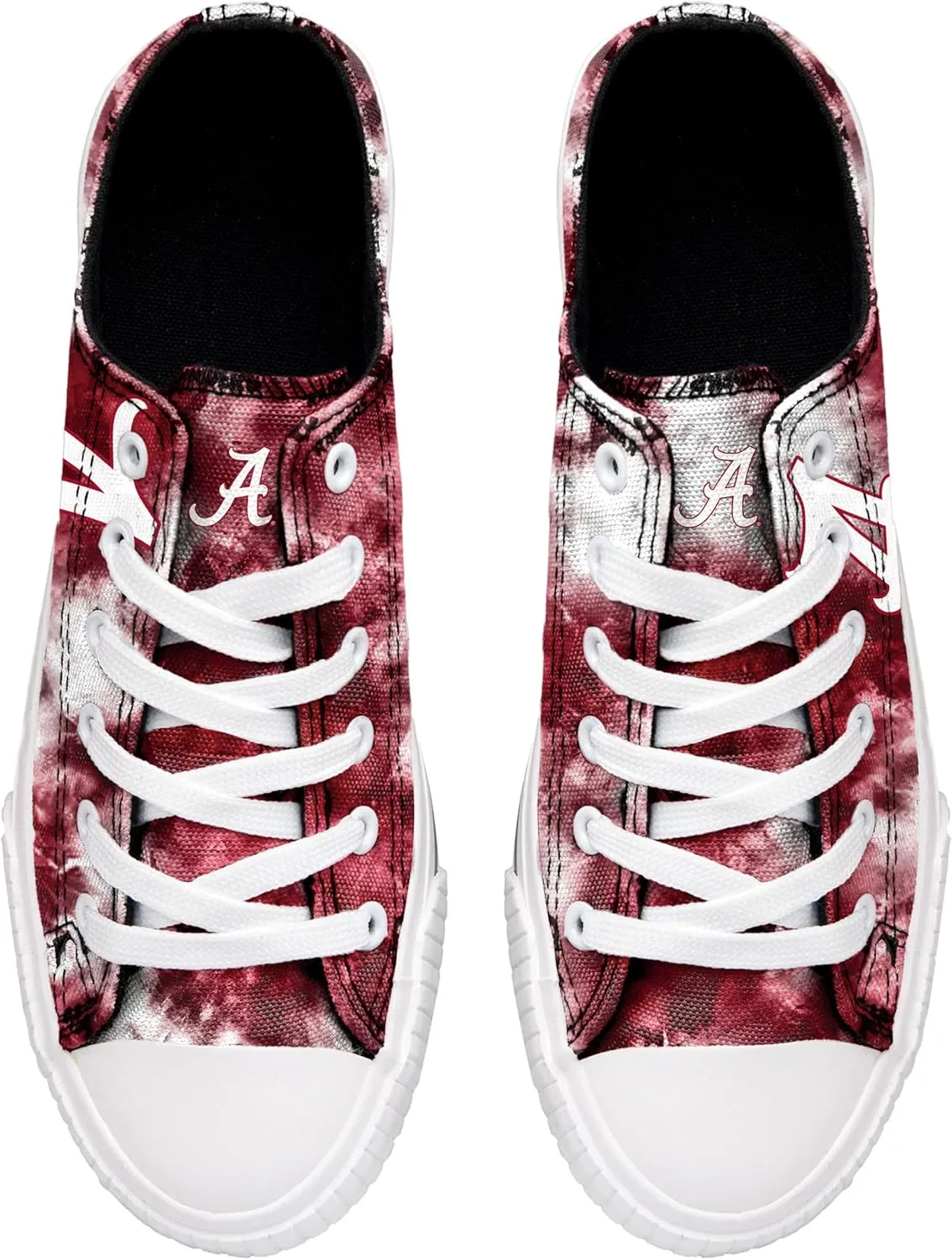 FOCO Women's NCAA College Team Logo Fashion Low Top Canvas Sneakers Shoes