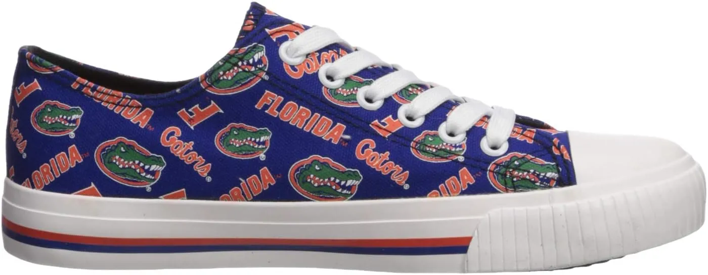 FOCO Women's NCAA College Team Logo Fashion Low Top Canvas Sneakers Shoes