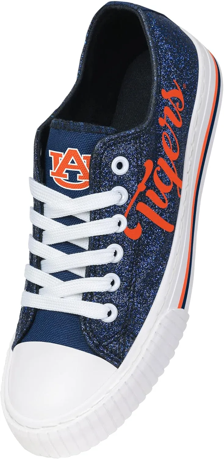 FOCO Women's NCAA College Team Logo Fashion Low Top Canvas Sneakers Shoes