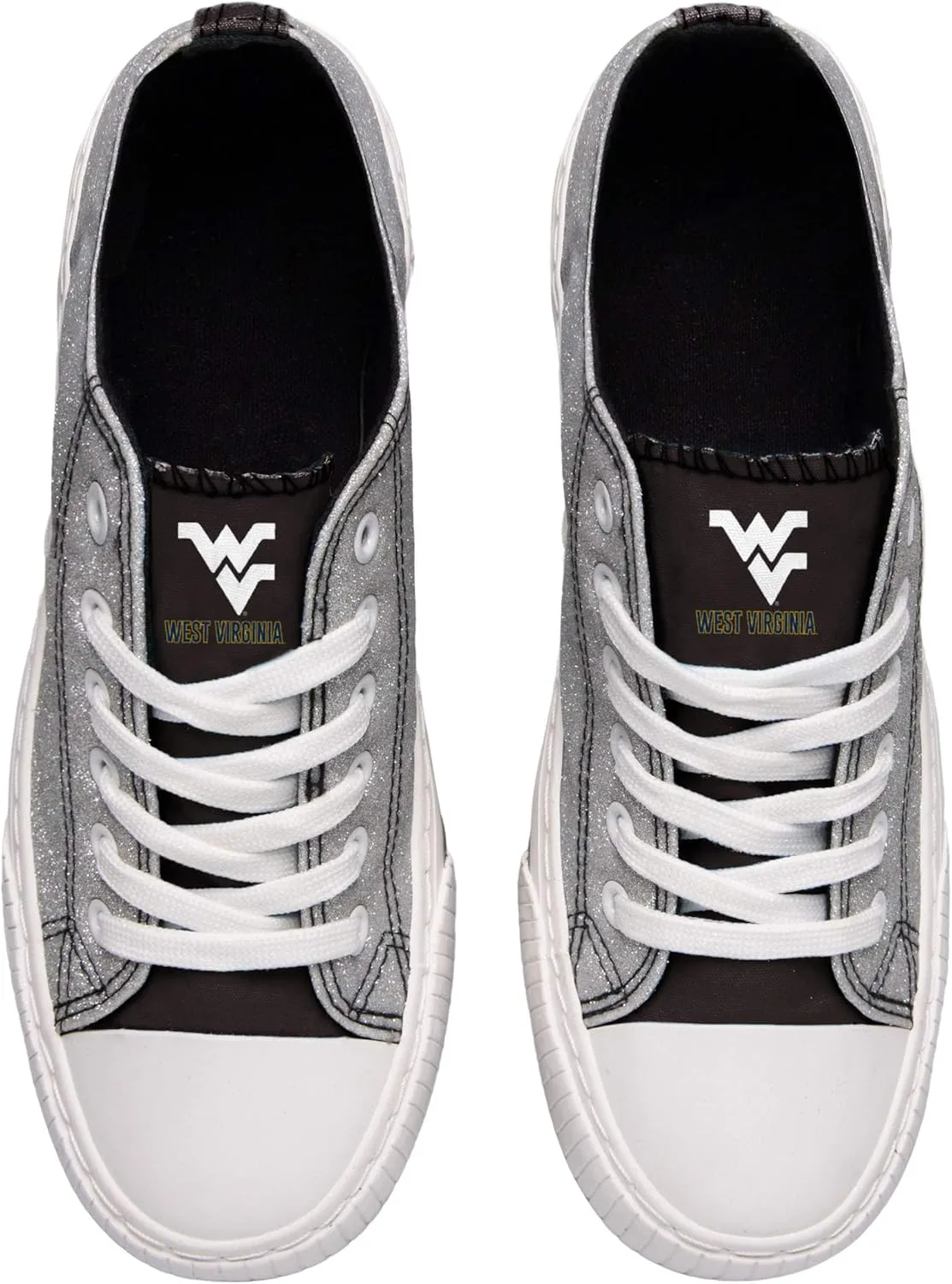FOCO womens Ncaa College Team Logo Fashion Low Top Canvas Sneakers Shoes