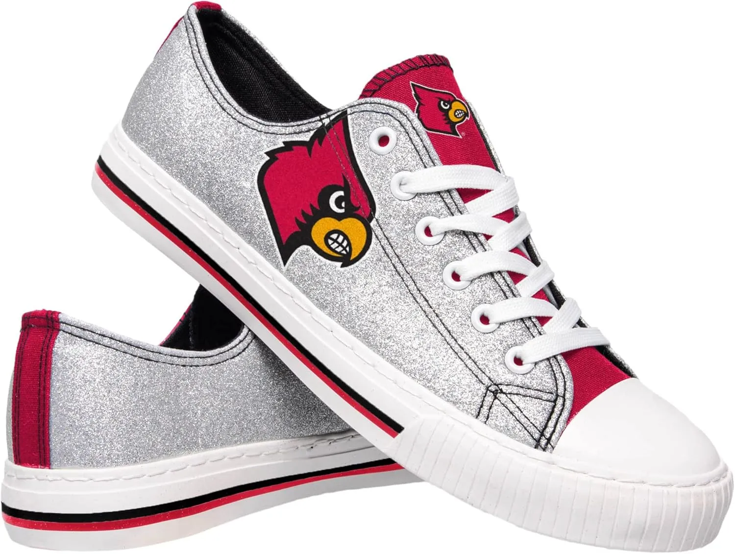 FOCO womens Ncaa College Team Logo Fashion Low Top Canvas Sneakers Shoes