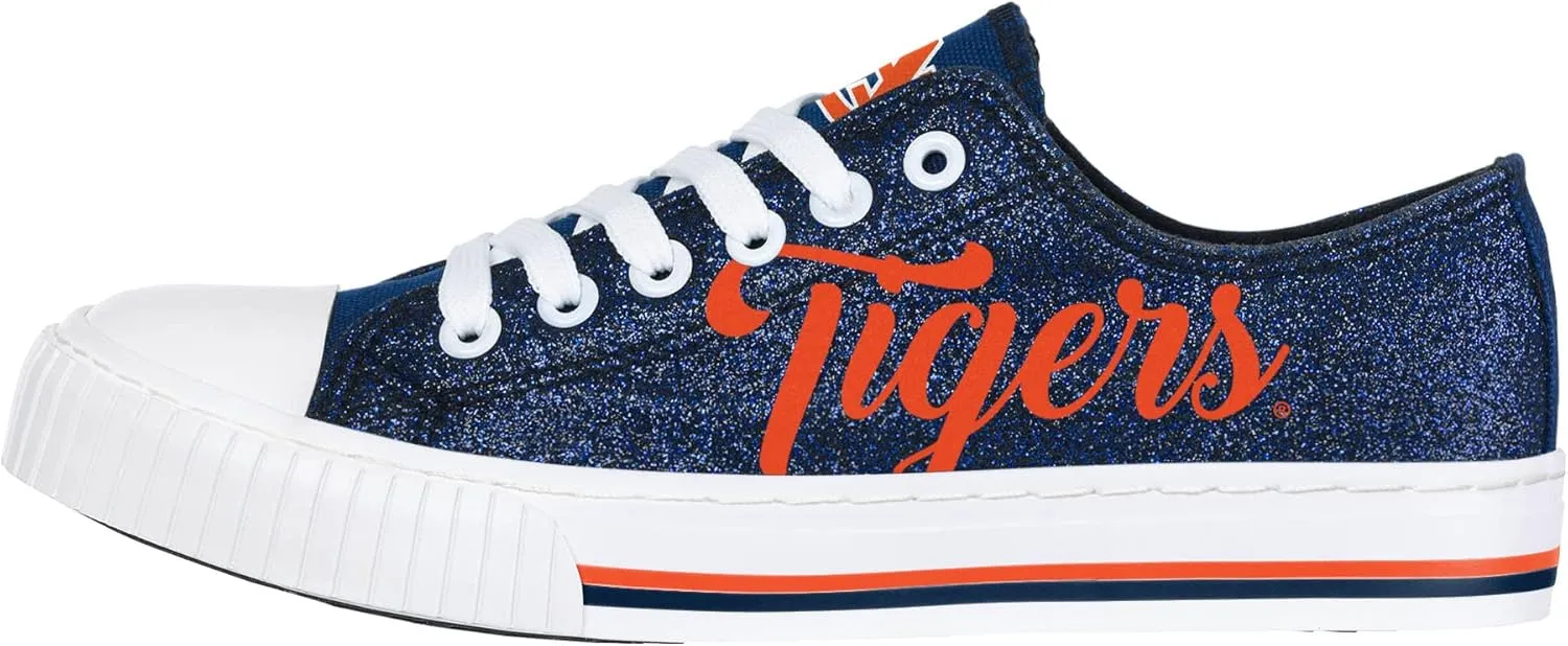 FOCO Women's NCAA College Team Logo Fashion Low Top Canvas Sneakers Shoes