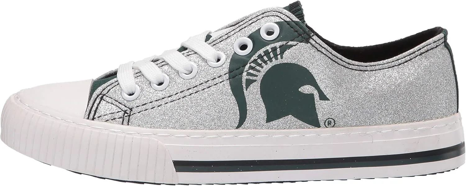 FOCO womens Ncaa College Team Logo Fashion Low Top Canvas Sneakers Shoes