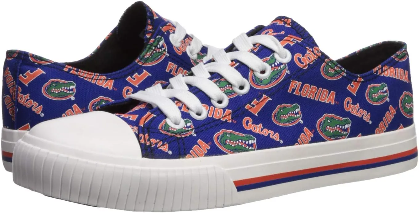 FOCO Women's NCAA College Team Logo Fashion Low Top Canvas Sneakers Shoes