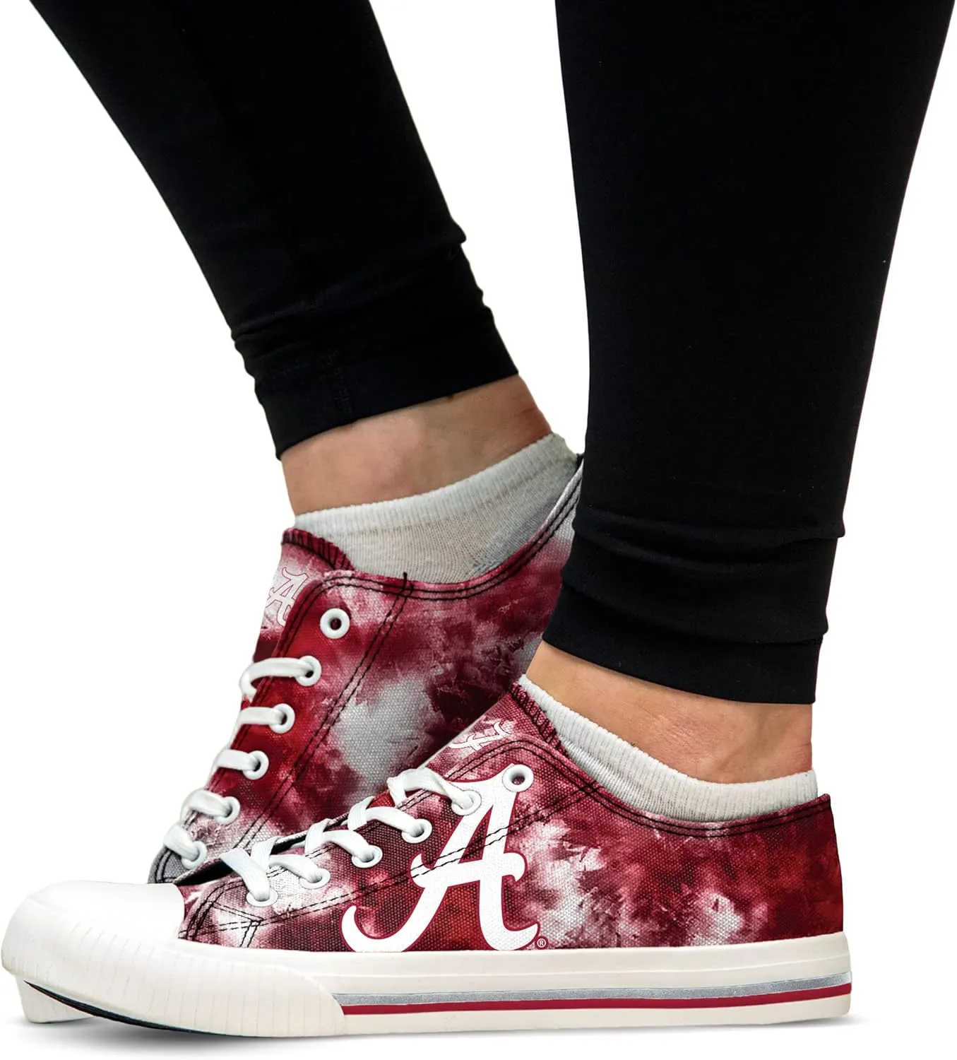 FOCO Women's NCAA College Team Logo Fashion Low Top Canvas Sneakers Shoes